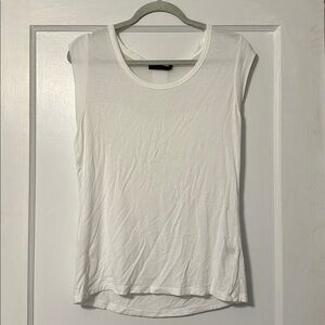 The Limited White Short Sleeve Tee with Mesh Detail